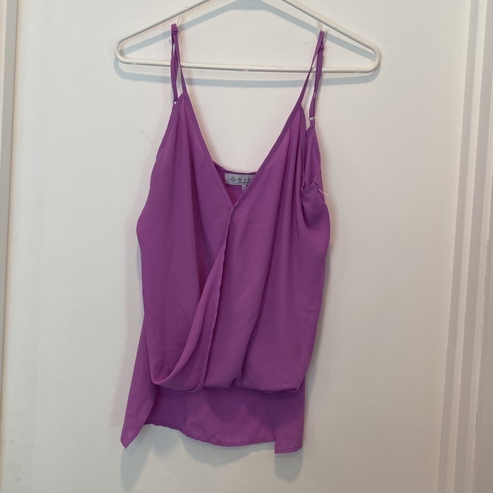 WAYF lavender purple crossover tank top Small